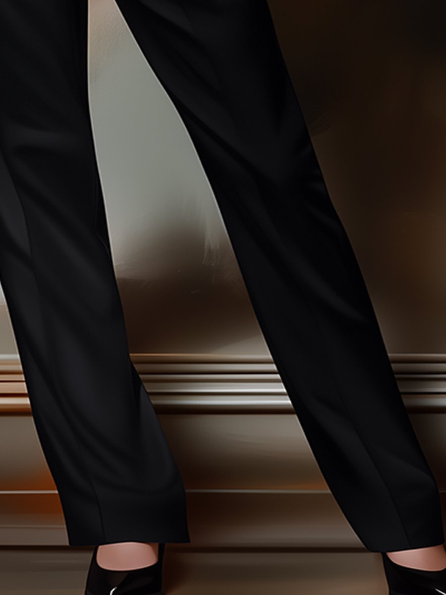 Isabelle | Classic Black Twill Pants - Elle & Milo