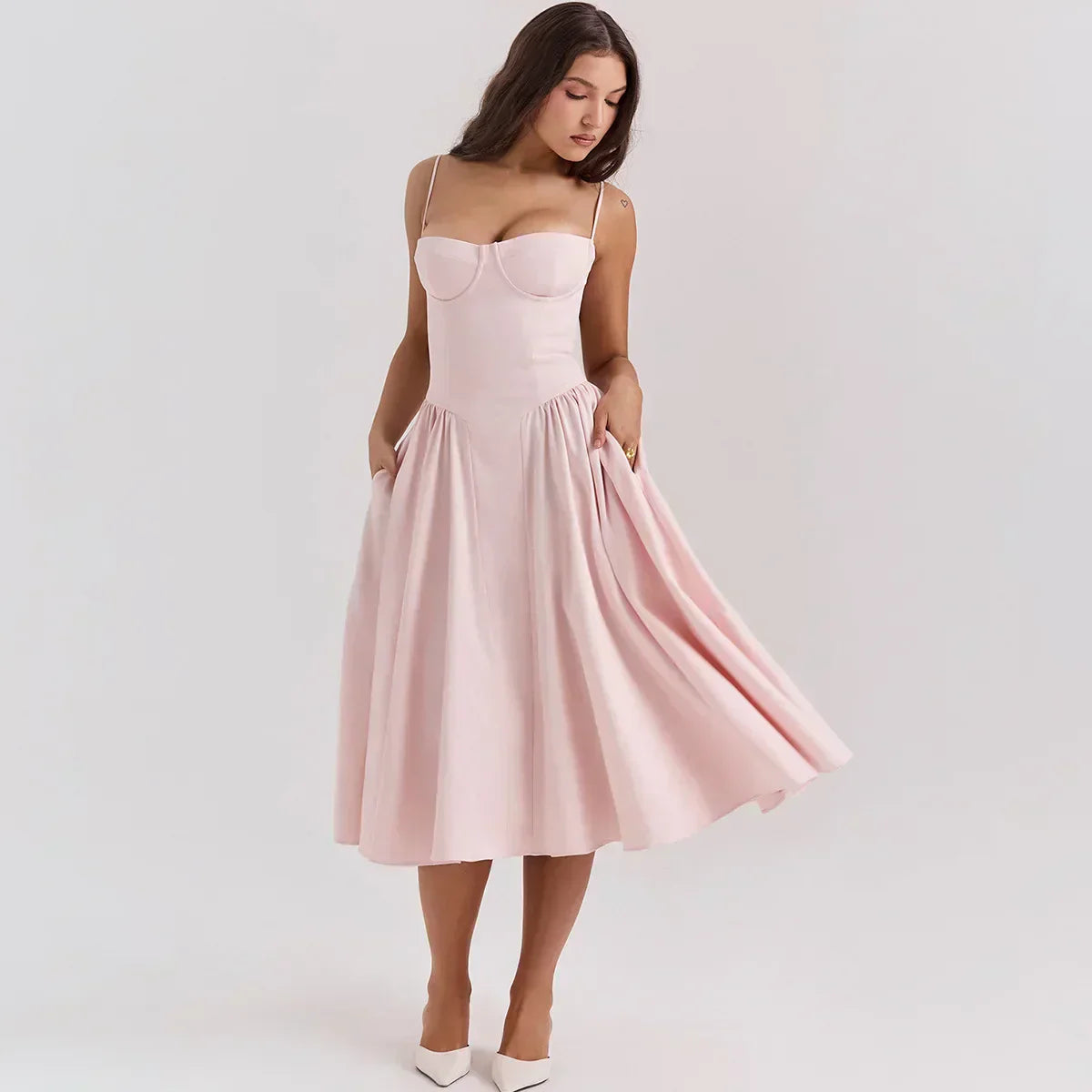Nova | Corset Dress Sweetheart Neckline - Elle & Milo