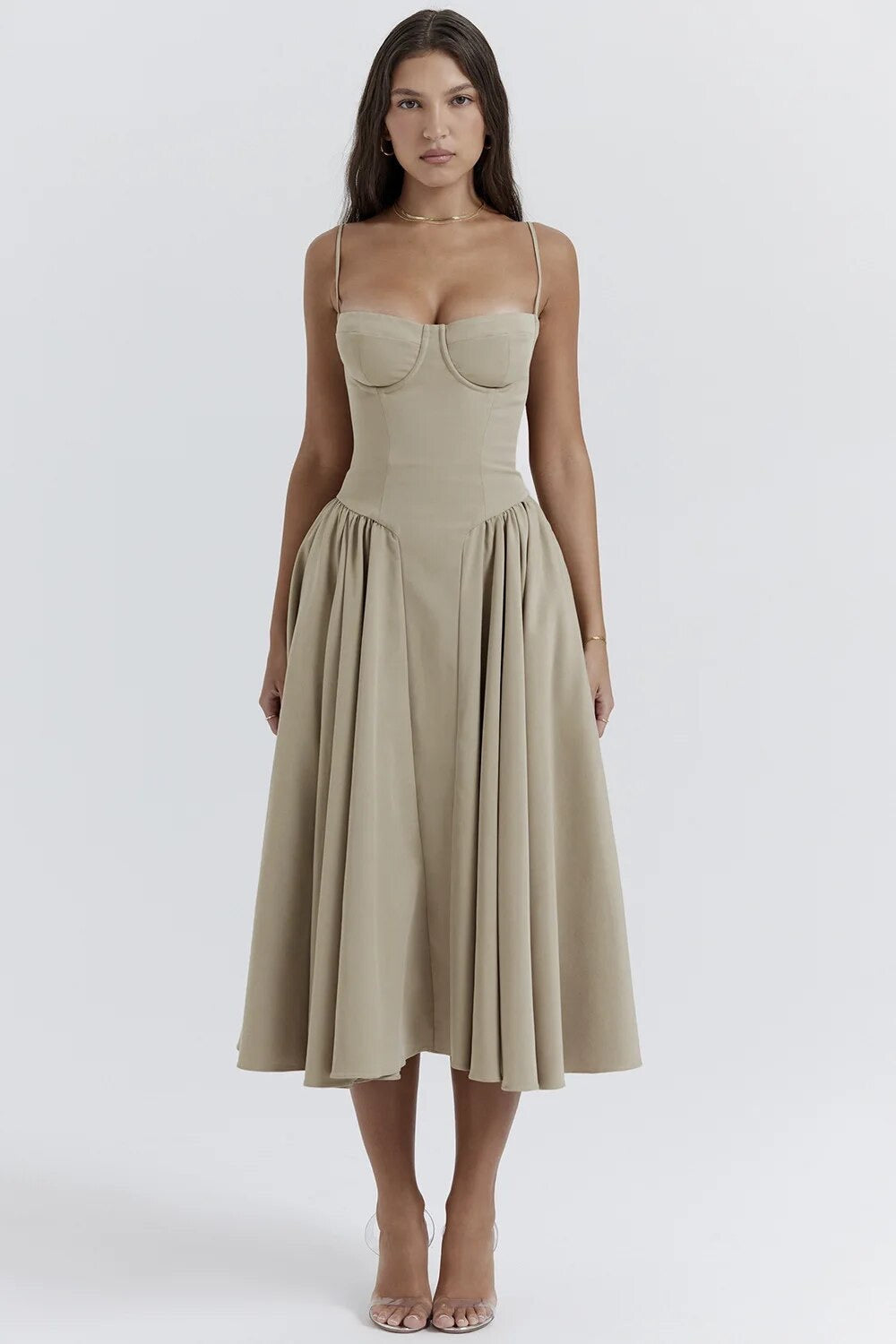 Nova | Corset Dress Sweetheart Neckline - Elle & Milo
