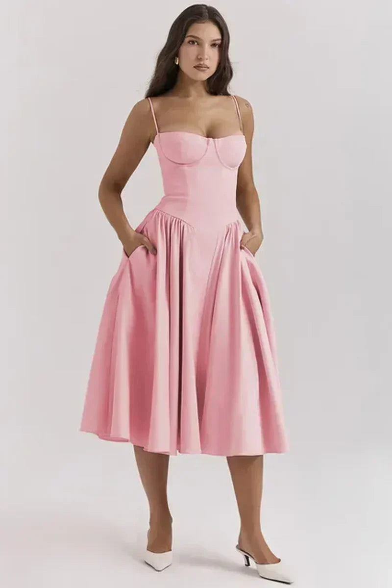 Nova | Corset Dress Sweetheart Neckline - Elle & Milo