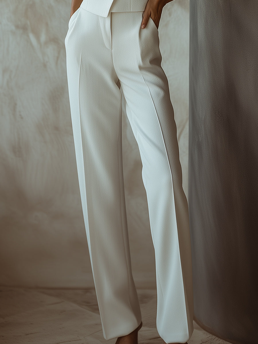 Isla | Sleeveless Blazer Suit Set - Elle & Milo