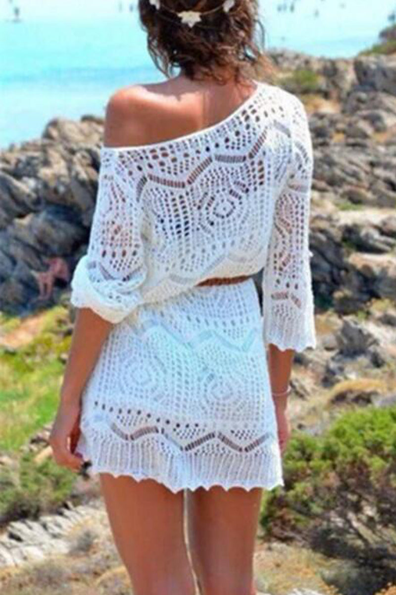 Nova | Crochet Beach Cover-Up Dress - Elle & Milo