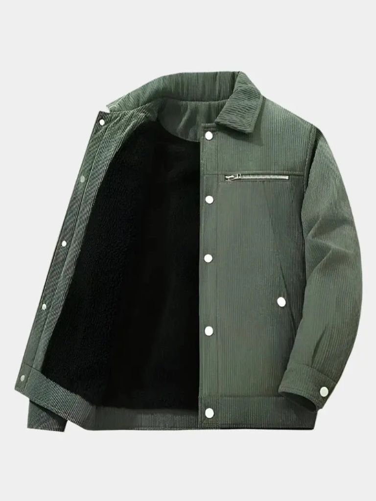 Minimalist Corduroy Sherpa Jacket for Men