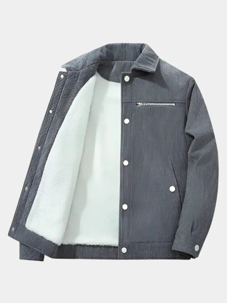 Minimalist Corduroy Sherpa Jacket for Men